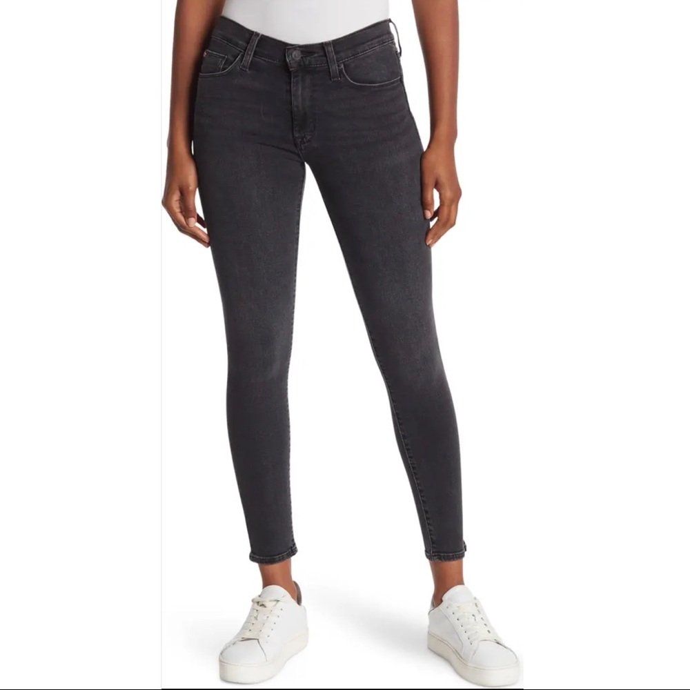 NWT Natalie Mid Rise Super Skinny Ankle 30 Jeans Denim Faded Black Divinity